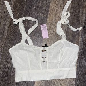 White crop top